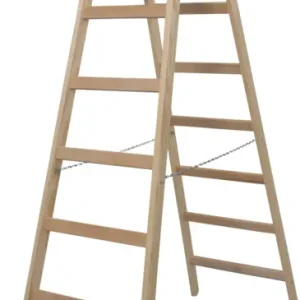 Krause Holz-Sprossendoppelleiter 2x8 Sprossen Geprüft