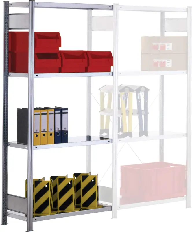 Markenware Regalwerk BERT Regal 150 4 Anbaufeld 2000 x 875 x 600 mm
