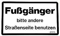 ESDA Klebeschild - Fußgänger Bestpreis