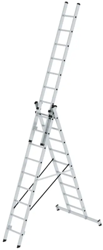 Günzburger Mehrzweckleiter S Alu 3-teilig 3x9 Sprossen Günstig