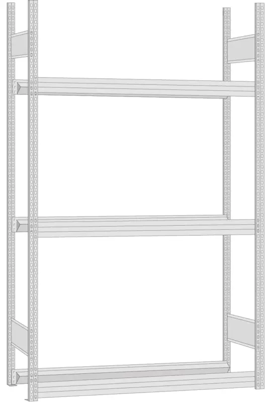 Geprüft Regalwerk Reifenregal Grundfeld 2000 x 1285 x 400 mm