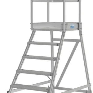 Krause Alu-Podestleiter mit Lenkrollen 6 Stufen Preisknaller