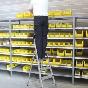 Sale euroline Stufenstehleiter WORK Alu 6 Breitstufen