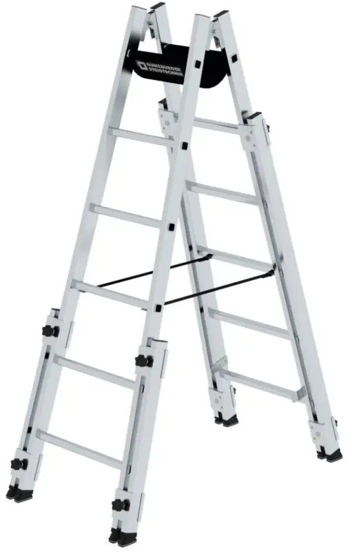 Günzburger Treppenstehleiter Alu 2x6 Sprossen Knallerangebot