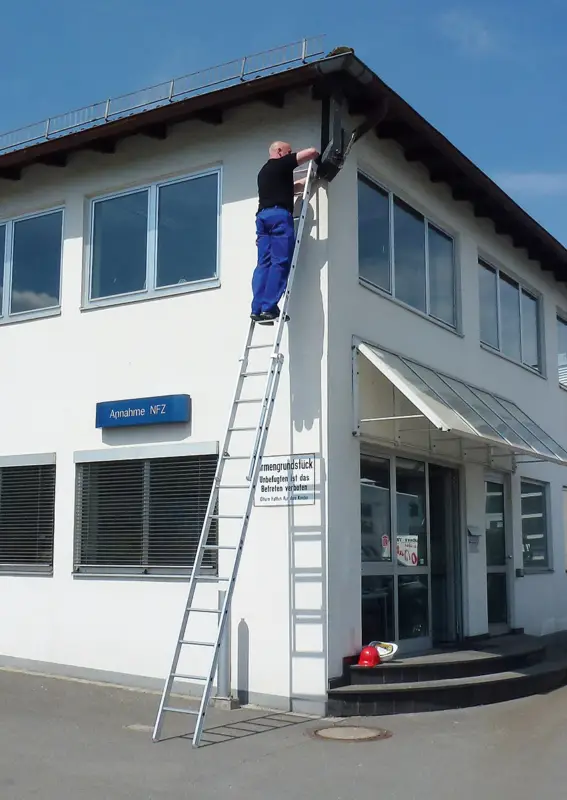euroline Schiebeleiter WORK Alu 2-teilig 2x11 Sprossen Online Kaufen
