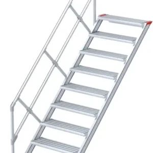 euroline Alu-Treppe 45° 10 Stufen - 600 mm Nur Für Kurze Zeit