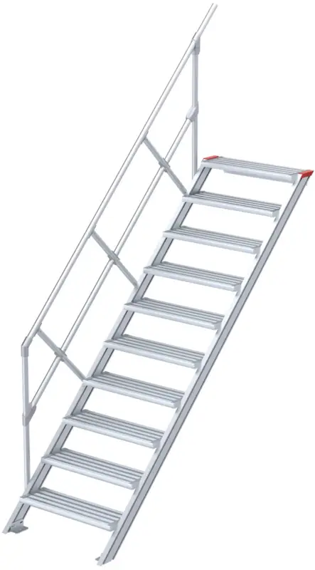 euroline Alu-Treppe 45° 10 Stufen - 600 mm Nur Für Kurze Zeit