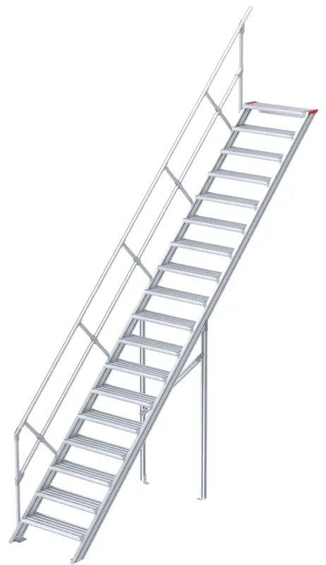 Knallerangebot euroline Alu-Treppe 45° 18 Stufen - 1000 mm