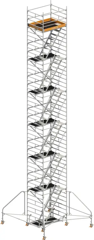 Schneller Versand Treppengerüst Layher Uni Komfort P2 4206 - Arbeitshöhe 14,20 m