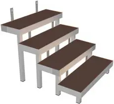 Bütec Bühnentreppe Alu 4-stufig Outdoor Preisreduziert