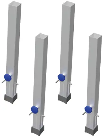 Bütec Teleskopbeine 55 x 50 mm - 0,50-0,80 m Billig
