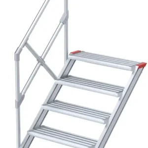 Schnäppchen euroline Alu-Treppe 45° 5 Stufen - 600 mm