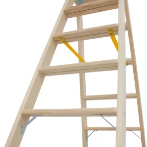 Krause Holz-Stufendoppelleiter 2x5 Stufen Garantierte Lieferung