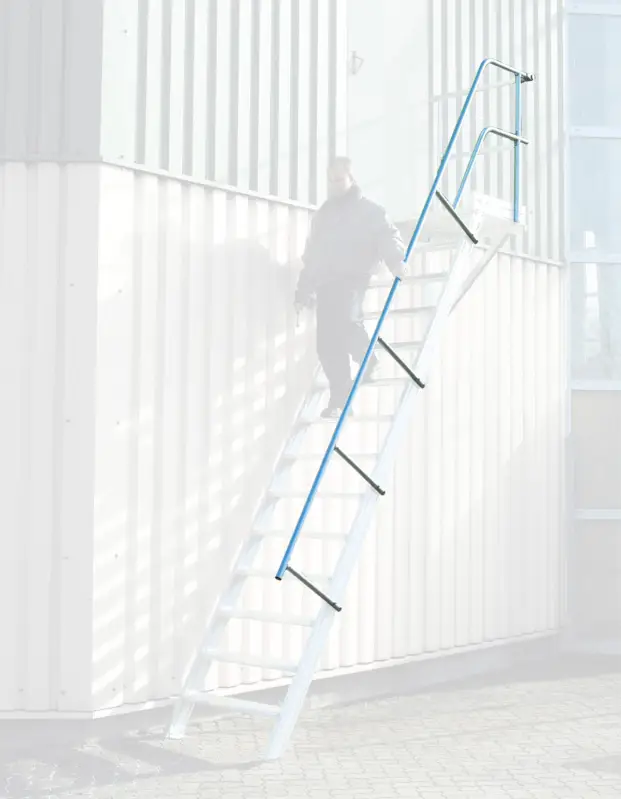 euroline Treppen- Podestgeländer Podesttreppe 45° 7 Stufen Online Kaufen