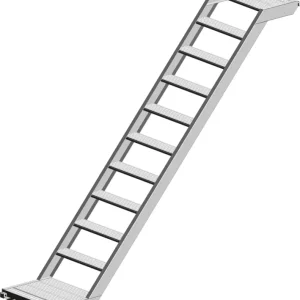 Ausverkauf Layher Alu U-Podesttreppe 0,64 m breit - 2,57 x 2,00 m