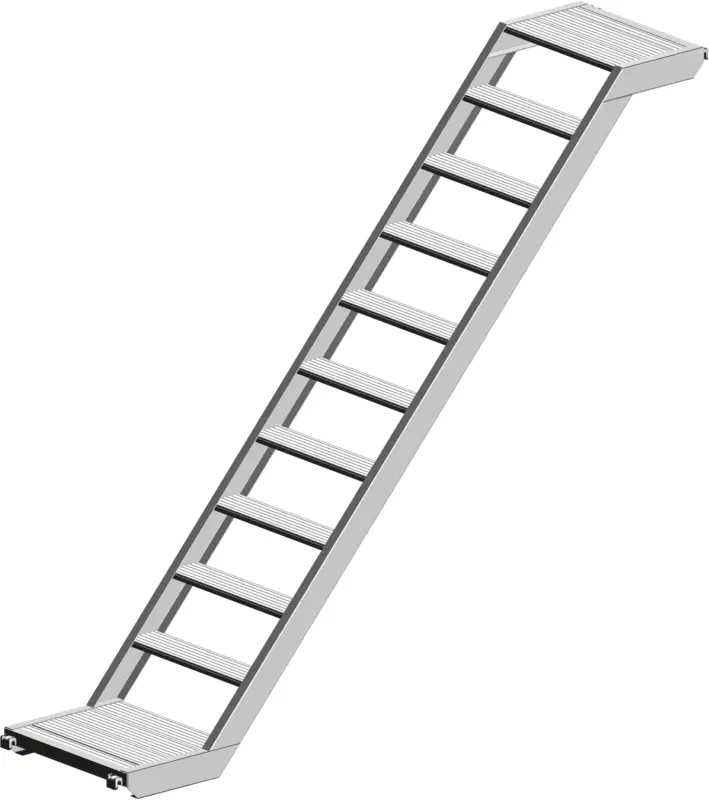 Ausverkauf Layher Alu U-Podesttreppe 0,64 m breit - 2,57 x 2,00 m