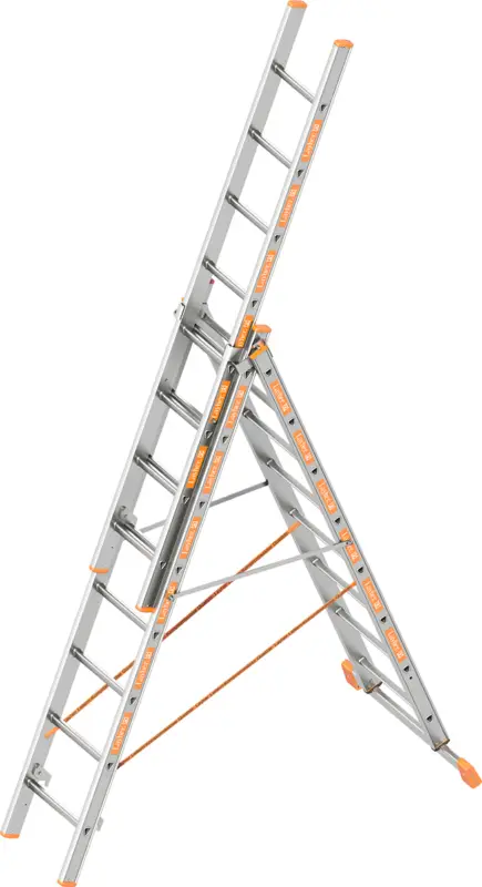 Layher Allzweckleiter Alu 3-teilig 3x8 Sprossen Sonderaktion