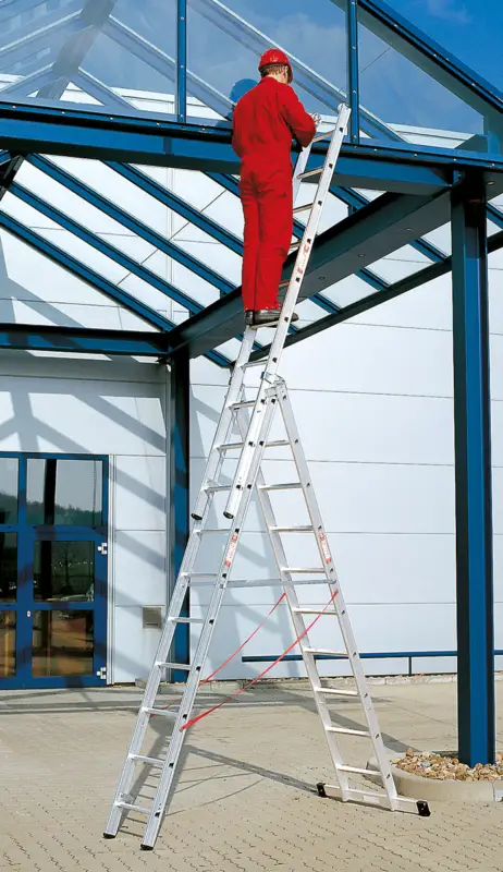 euroline Mehrzweckleiter PREMIUM Alu 3-teilig 3x9 Sprossen Preis Gesenkt