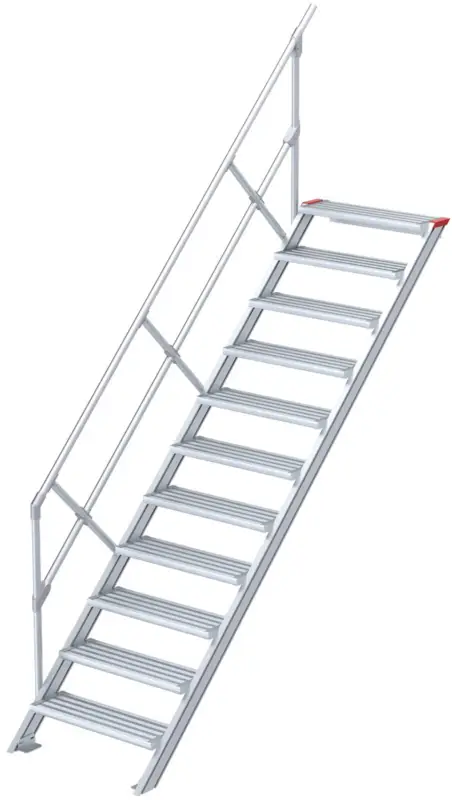 Versand Am Gleichen Tag euroline Alu-Treppe 45° 11 Stufen - 1000 mm