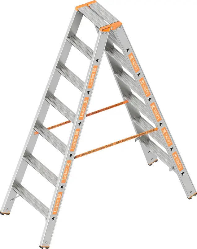 Ausverkauf Layher Stehleiter Alu 2x7 Stufen