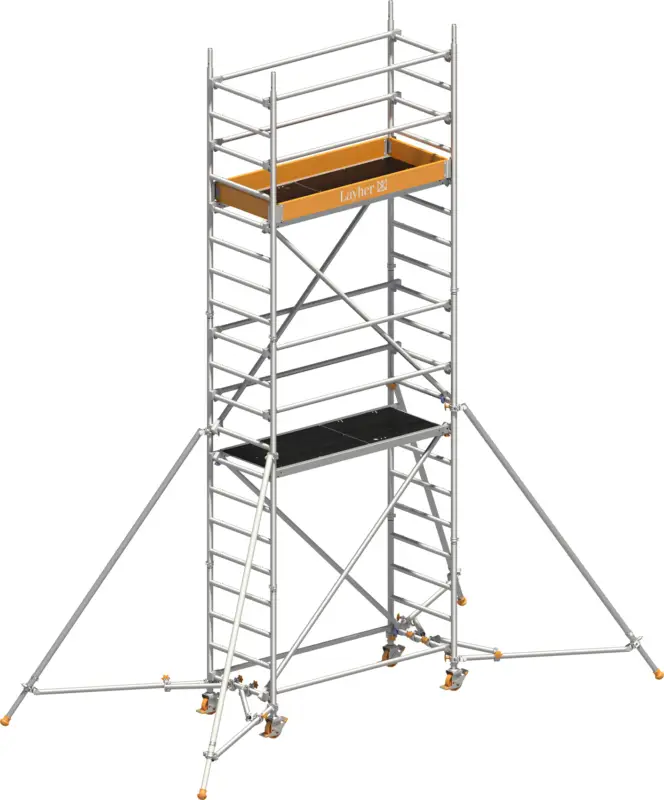 Bestpreis Rollgerüst Layher Uni Leicht P2 1403224 mit Stützen - Arbeitshöhe 6,10 m