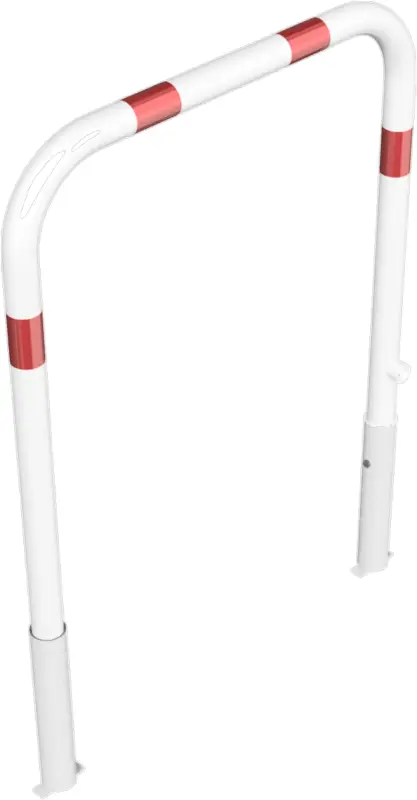 Schake Wegesperre Stahl HD Ø 60 mm weiß rot - 1000 x 1400 mm Zertifiziert