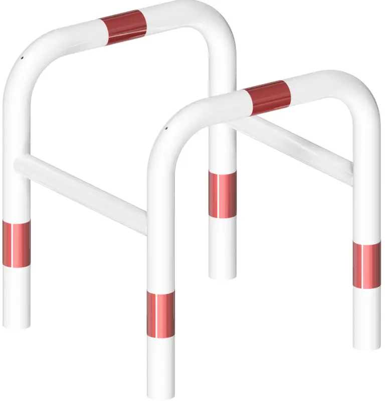 Schake Absperrbügel Stahl OE Ø 60 48 mm weiß rot - 600 x 600 x 650 mm Angebot