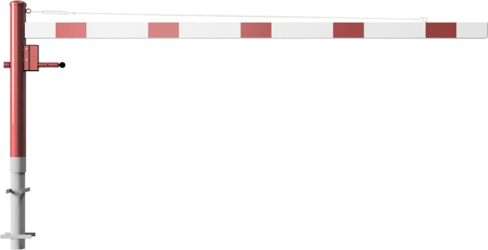 Online Kaufen Schake Drehschranke - Schrankenbaum 100 x 50 mm OEP weiß rot - 3000 mm