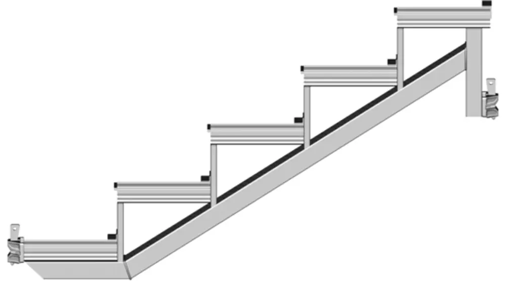 Markenware Layher Allround U-Treppenwange 500 LW - 5 Stufen