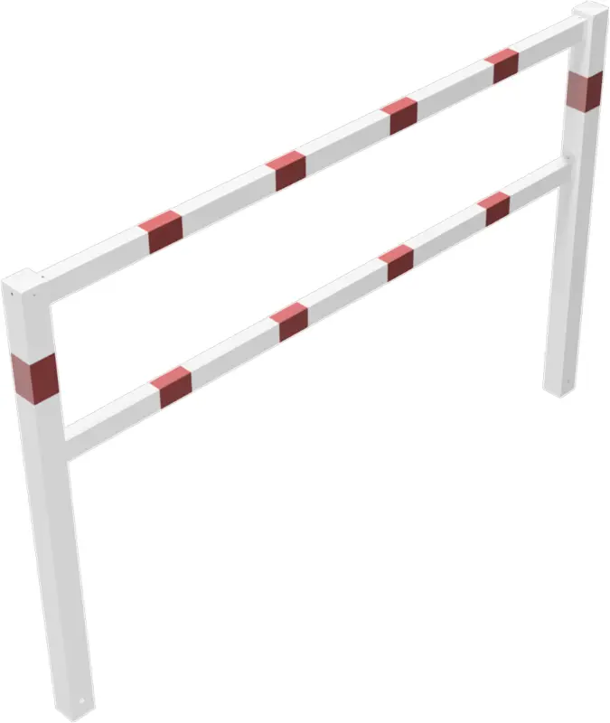 Schake Wegesperre Stahl mit Knieholm OE 70 x 70 mm weiß rot - 2000 x 1200 mm Begrenztes Angebot