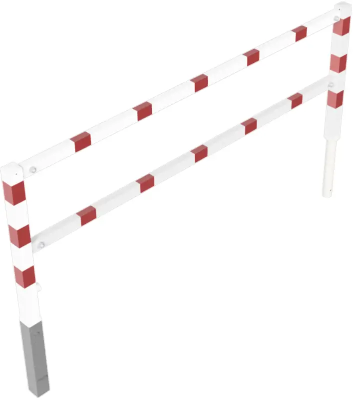 Super-Preis Schake Wegesperre Stahl schraubbar mit Knieholm SD 70 x 70 mm weiß rot - 2500 x 1200 mm
