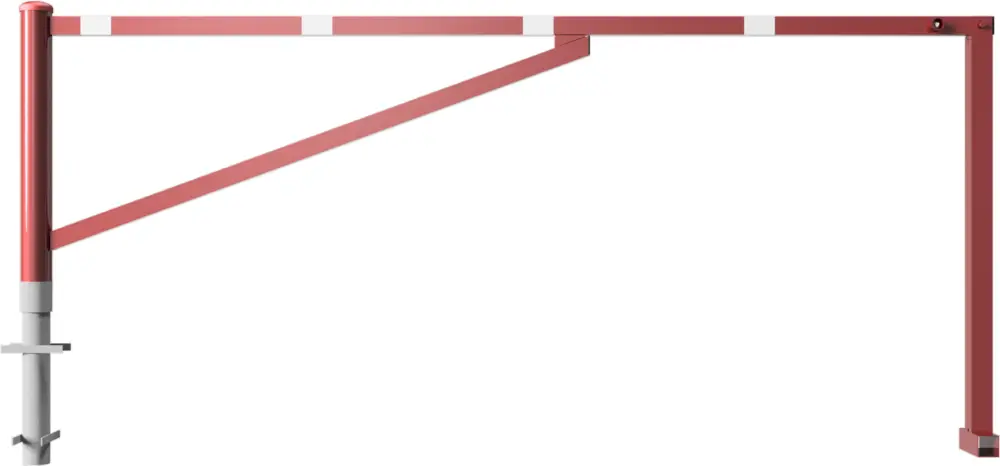 Neue Kollektion Schake Drehschranke mit 2 Auflagestützen - Schrankenbaum 60 x 40 mm OED rot weiß - 3000 mm