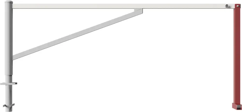 Angebot Schake Drehschranke mit 2 Auflagestützen - Schrankenbaum 60 x 40 mm OED verzinkt - 3000 mm
