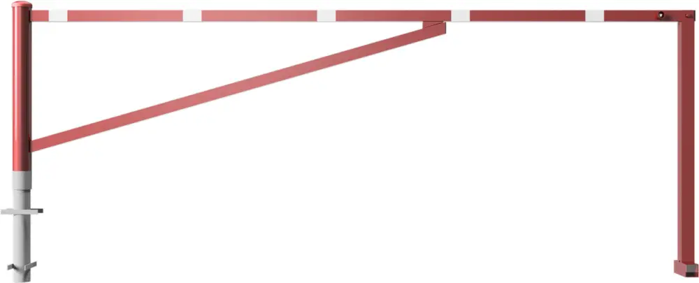 Schake Drehschranke mit 2 Auflagestützen - Schrankenbaum 60 x 40 mm OED rot weiß - 3500 mm Top-Angebot