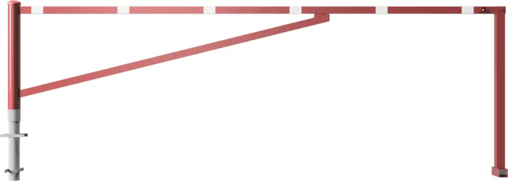 Saisonangebot Schake Drehschranke mit 2 Auflagestützen - Schrankenbaum 60 x 40 mm OED rot weiß - 4000 mm