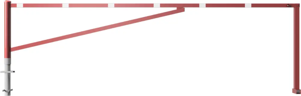 Geprüft Schake Drehschranke mit 2 Auflagestützen - Schrankenbaum 60 x 40 mm OED rot weiß - 4500 mm