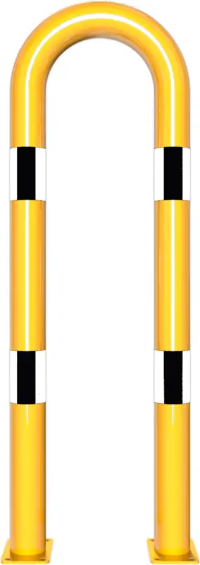 Knallerangebot Schake Rammschutzbügel Stahl OD Ø 76 mm gelb schwarz - 400 x 1150 mm