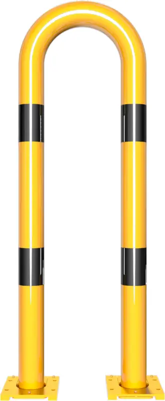 Günstig Schake Rammschutzbügel Stahl abnehmbar OD Ø 76 mm gelb schwarz - 400 x 1150 mm