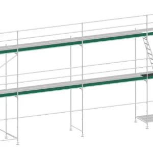 MJ Gerüst UNI 70 Stahl mit Stahlboden 62 m² - 10,00 x 6,20 m Super-Preis