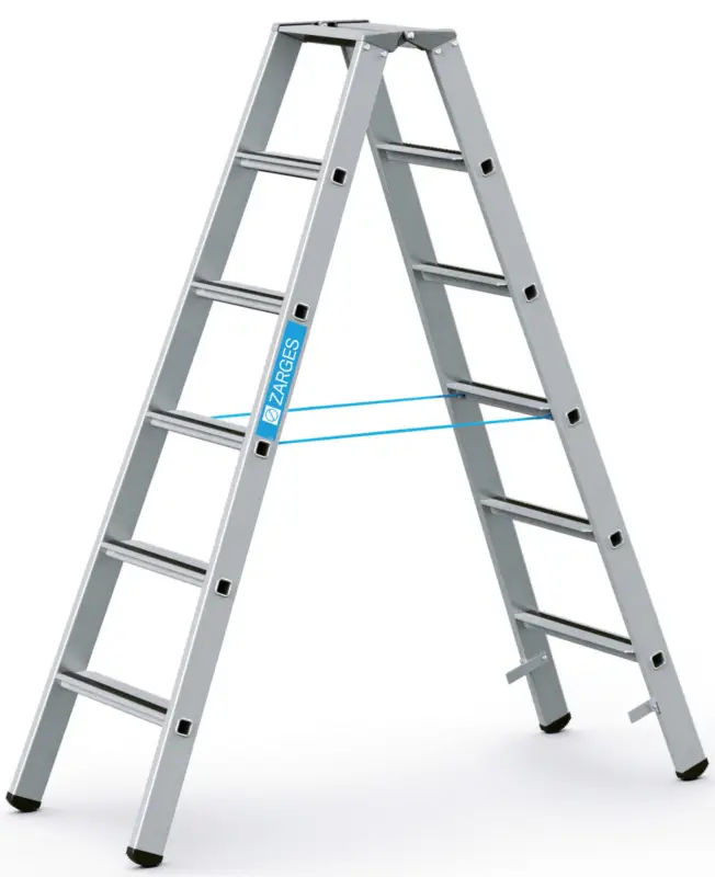 ZARGES Stufen Stehleiter Saferstep B - 2 x 6 Stufen Schneller Versand