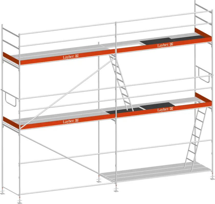 Layher Blitz Gerüst 70 Alu mit Stalu-Boden 32 m² Beliebt
