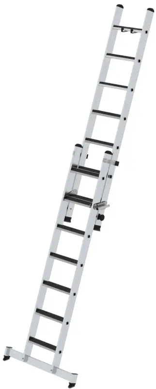 Günzburger Schiebeleiter R13 nivello Alu 2-teilig 2x7 Stufen Heißes Angebot