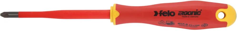 Felo Schraubendreher ERGONIC VDE E-Slim 417 Kreuzschlitz Z 1 x 80 mm Neuheit