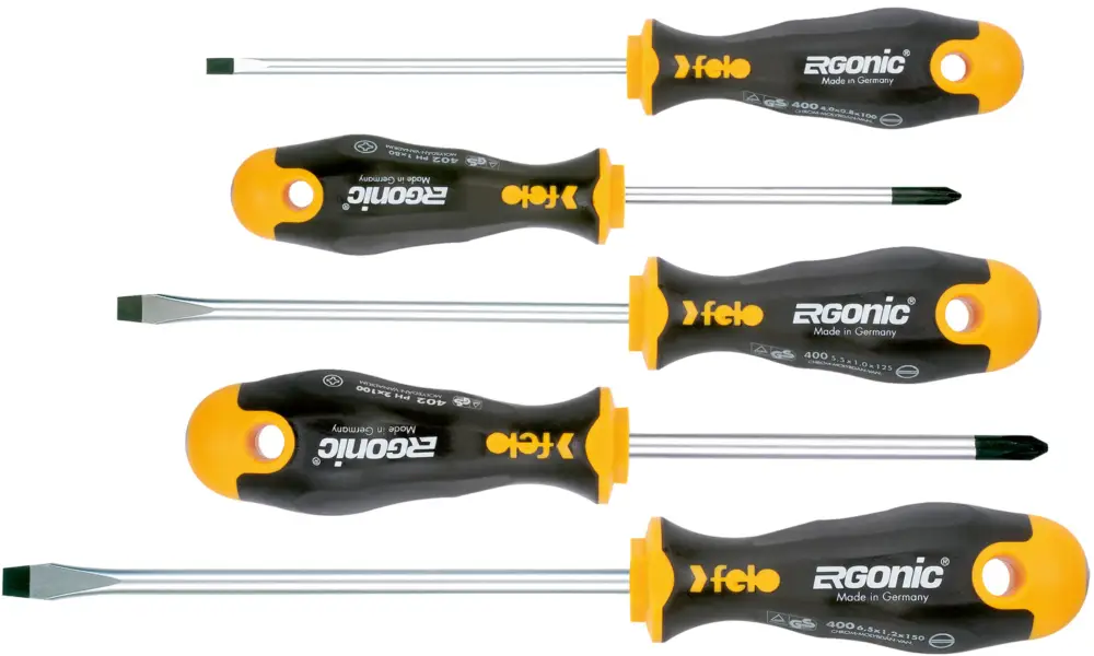Zertifiziert Felo Schraubendreher Satz 5-teilig ERGONIC 400 SL PH