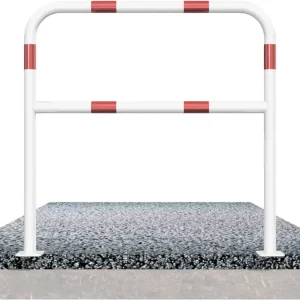 Ausverkauf Schake Rohrbügel Stahl mit Querholm OD Ø 60 mm weiß rot - 2000 x 1000 mm