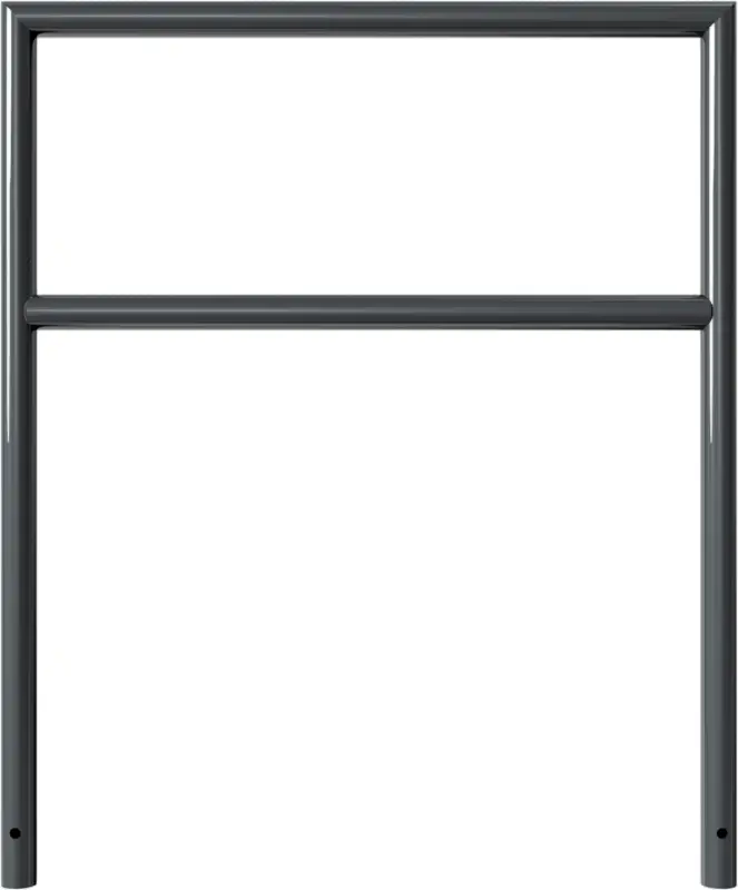 Highlight Schake Anlehnbügel Stahl mit Querholm OE Ø 48 mm anthrazit - 1000 x 1200 mm