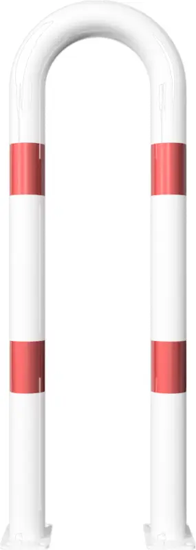 Highlight Schake Rundbügel Stahl OD Ø 76 mm weiß rot - 400 x 1150 mm