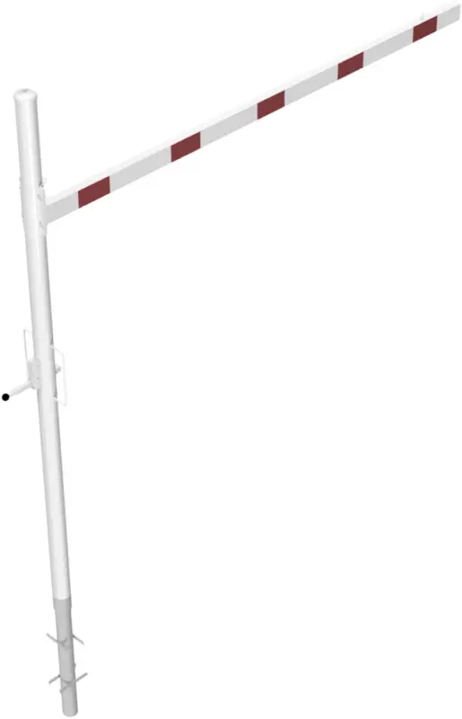 Schake Höhenbegrenzer variabel - 1 Drehpfosten Stahl OEV Ø 102 mm weiß rot - 3000 mm Markenprodukt