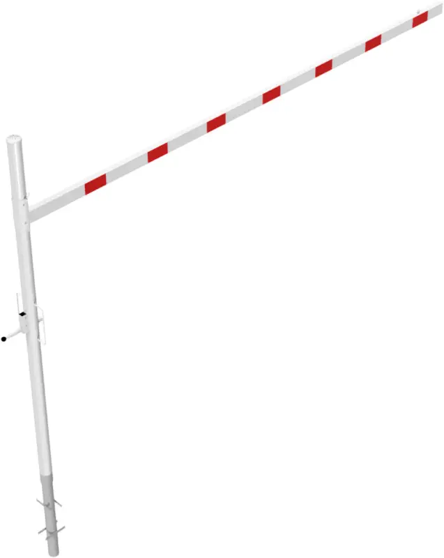 Schake Höhenbegrenzer variabel - 1 Drehpfosten Stahl OEV Ø 102 mm weiß rot - 4500 mm Rabatt