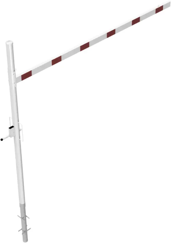 Geprüft Schake Höhenbegrenzer variabel - 1 Drehpfosten Stahl OEP Ø 102 mm weiß rot - 3500 mm